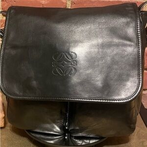 🔥Loewe Vintage 🔥Black 🔥Leather 🔥Men's Bag🔥